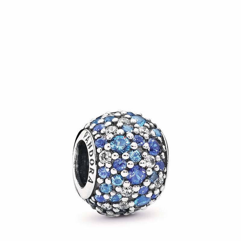 Pandora Sky Mosaic Pavé Charm - Sterling Silver/Blue/Mixed Stones/Cubic Zirconia - Canada | ID6586MY